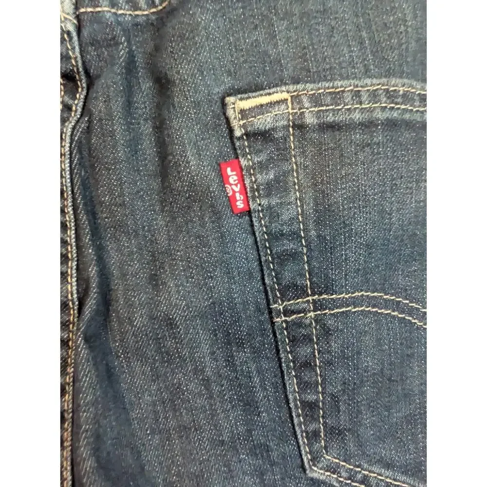 LEVI'S 569 Mens Jeans 38x31 Dark Wash Loose Straight Rare Side Zip Pocket Y2K
